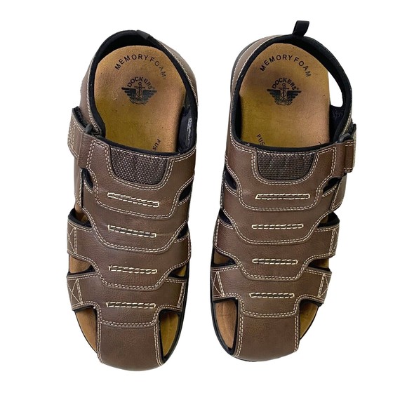 Dockers Men\'s Searose Brair 13W Sandals Fisherman Casual Comfort Outdoor Brown